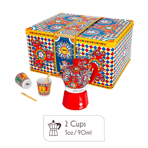 Dolce & Gabbana Moka Pot & Espresso Set Gift Set – Sicilian Cart Design