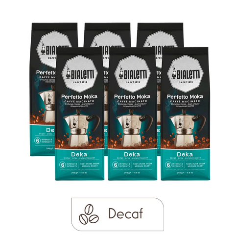 Perfetto Moka Ground Coffee Decaf (6-Pack, 8.8 oz each)