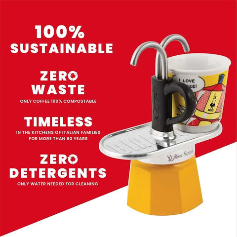Mini Moka Pot Espresso Gift Set | Italian Coffee Maker with Cups