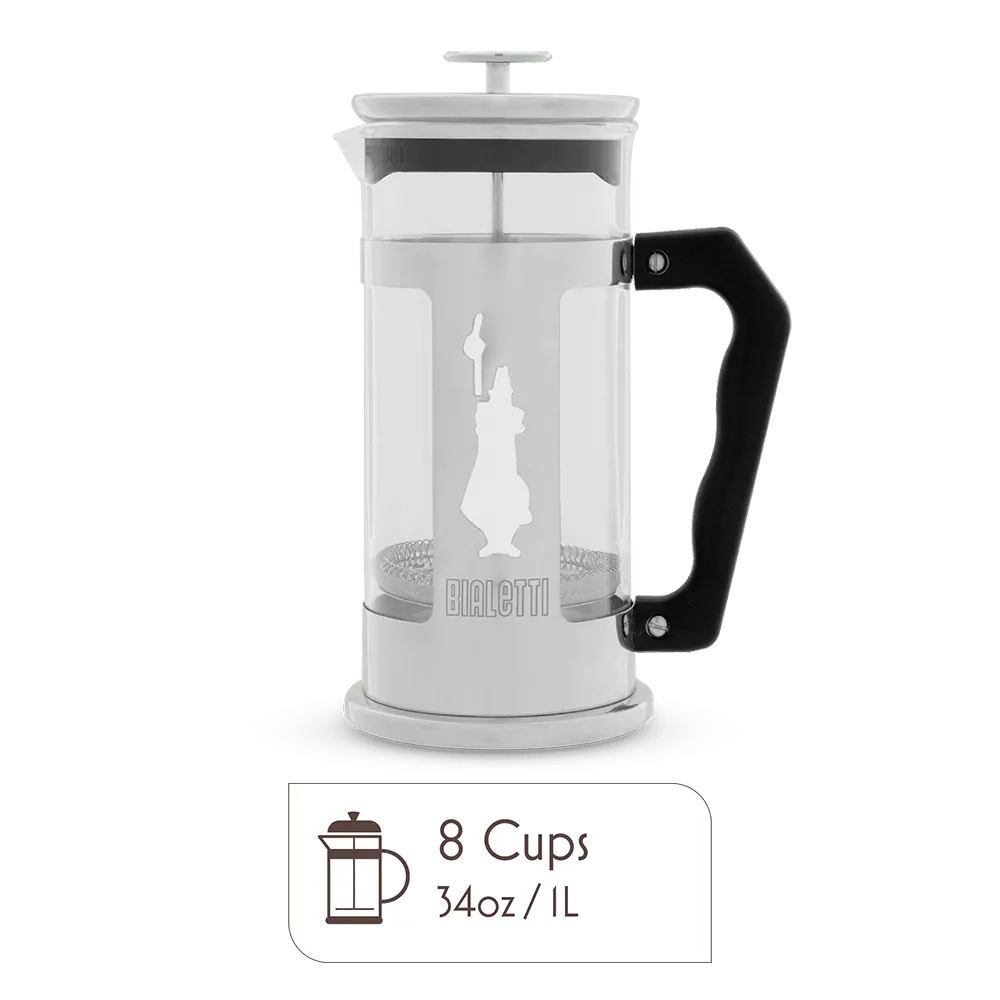 Bialetti Preziosa French Press 8 Cup – Coffee & Tea Maker