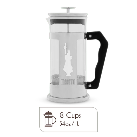 Bialetti Preziosa French Press 8 Cup – Coffee & Tea Maker