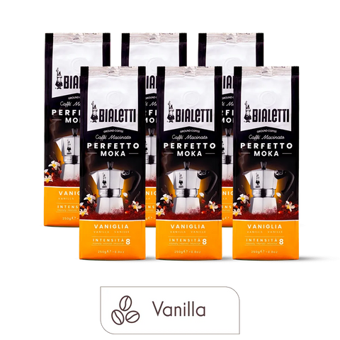 Perfetto Moka Ground Coffee Vanilla (6-Pack, 8.8 oz each)