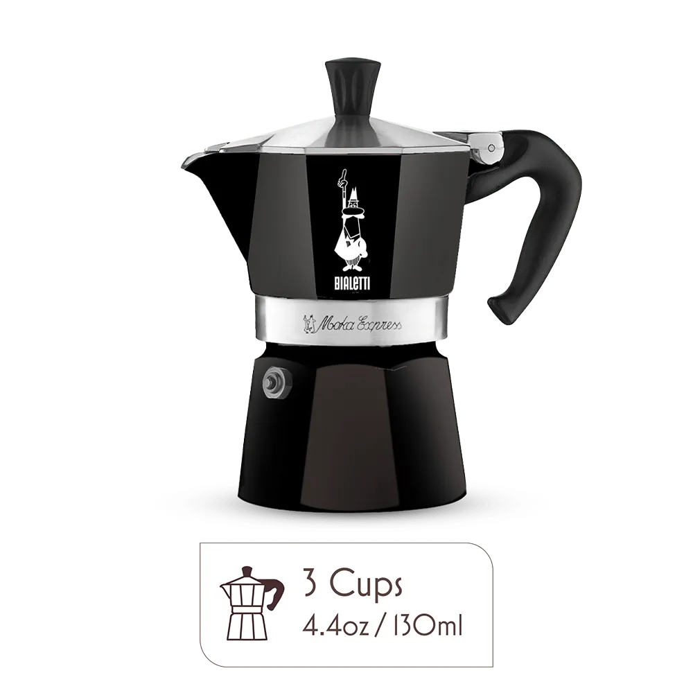 Bialetti Moka Pot 3 Espresso Cup – Italian Stovetop Espresso Maker