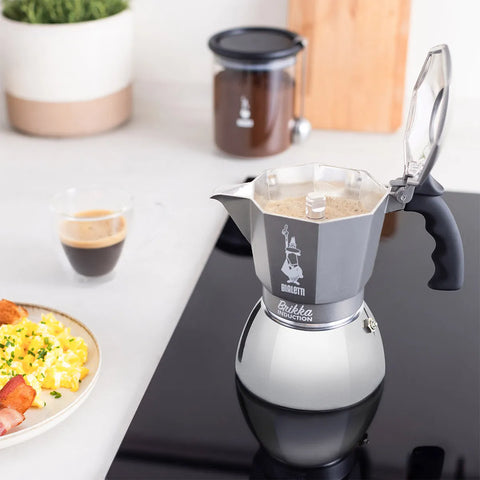 Brikka Induction Moka Pot Crema-Rich Stovetop Espresso & Italian Coffee Maker