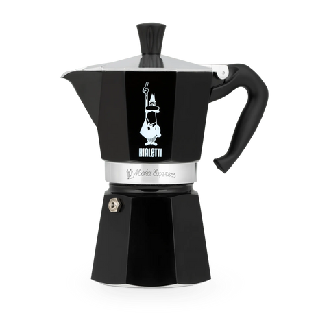 Bialetti Moka Pot 6 Espresso Cup, Black– Italian Stovetop Espresso Maker