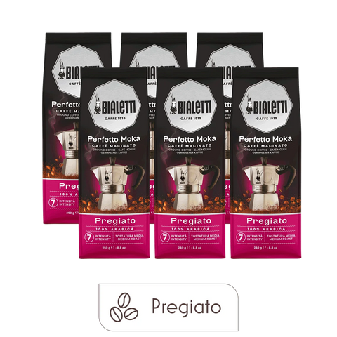 Perfetto Moka Ground Coffee Pregiato (6-Pack, 8.8 oz each)